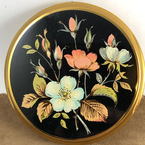 Vintage Made in England Floral Compact by Mascot